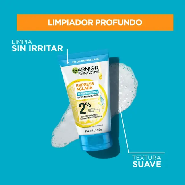 Limpiador profundo Anti-imperfecciones con Acido Salicílico Garnier propiedades